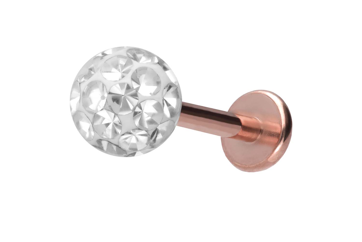 Titan Labret Piercing mit Innengewinde EPOXY-KUGEL
